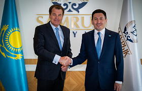 The Head of Samruk-Kazyna, Nurlan Zhakupov, to Meetwith Jürgen Rigterink, the EBRD First Vice President