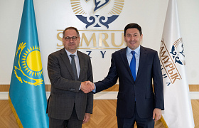 The Chairman of the Management Board of the Fund Nurlan Zhakupov met with Ambassador Extraordinary and Plenipotentiary of France to Kazakhstan Mr. Sylvain Guiaugue