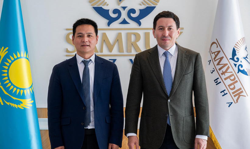 Nurlan Zhakupov, Chairman of the Management Board of Samruk-Kazyna, met with Jackie Zhang, President of Huawei Technologies for Central Asia