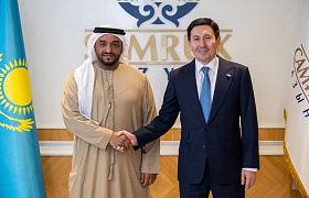 Глава фонда «Самрук-Қазына» Нурлан Жакупов встретился с руководством Abu Dhabi Ports Group