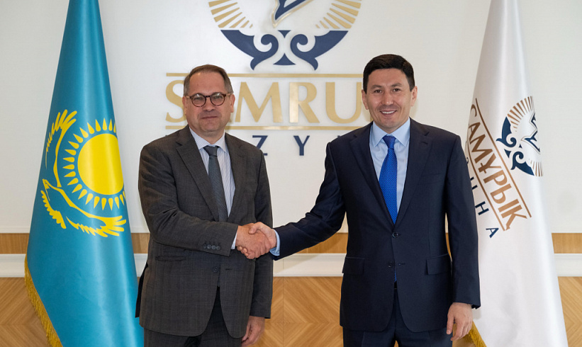 The Chairman of the Management Board of the Fund Nurlan Zhakupov met with Ambassador Extraordinary and Plenipotentiary of France to Kazakhstan Mr. Sylvain Guiaugue