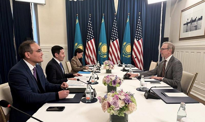 In the United States, the Head of the Samruk-Kazyna Fund, Nurlan Zhakupov, discussed prospects for cooperation with Mr. Brian Hook, Vice Chairman of the Cerberus Global Investments fund