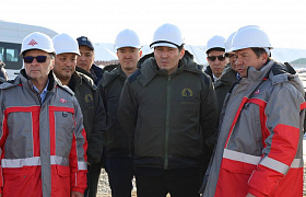 The Head of Samruk-Kazyna visited the Turkestan CCGT construction site