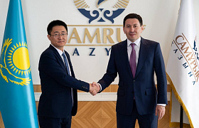 «Самұрық-Қазына» басшысы Нұрлан Жақыпов China Harbour Engineering Company ұйымының президенті Чжан Сяоцянмен кездесті